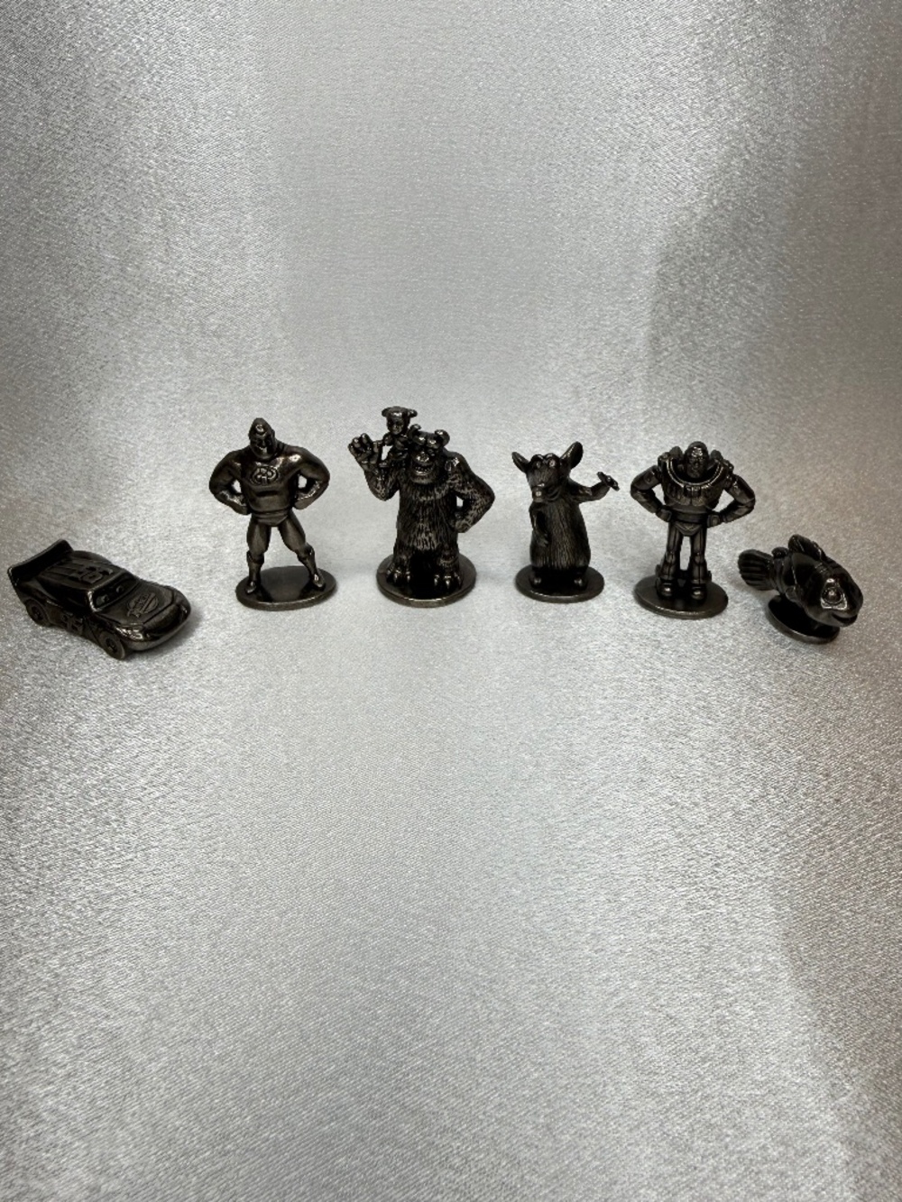 Disney Monopoly Pewter Game Pieces - Set